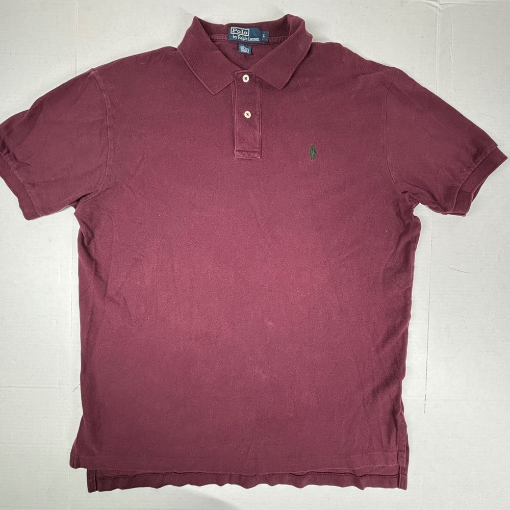Polo Ralph Lauren Mens Burgundy Classic Fit Polo‎ Shirt Size L